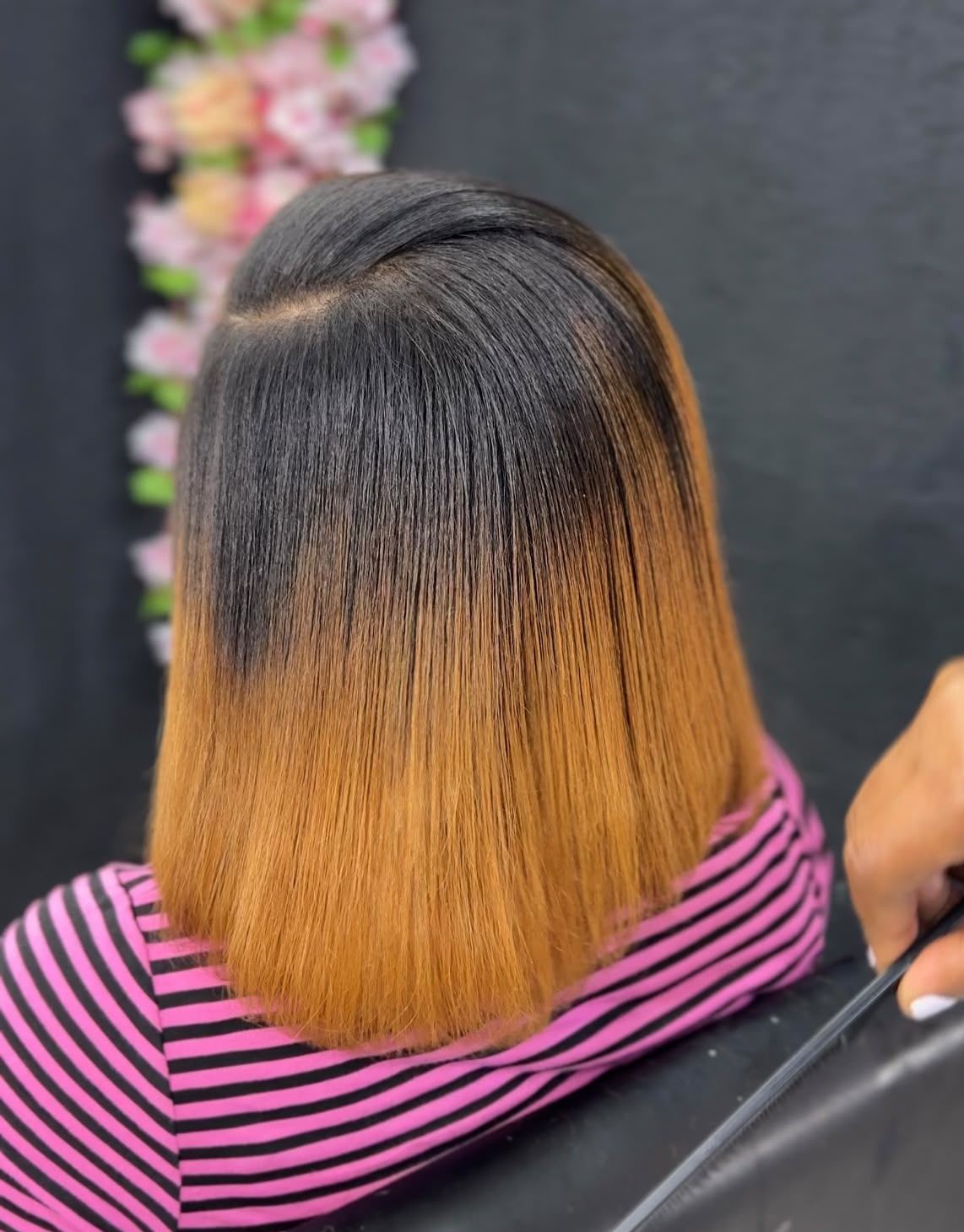 Real Happy Hair copper colour melt transformation