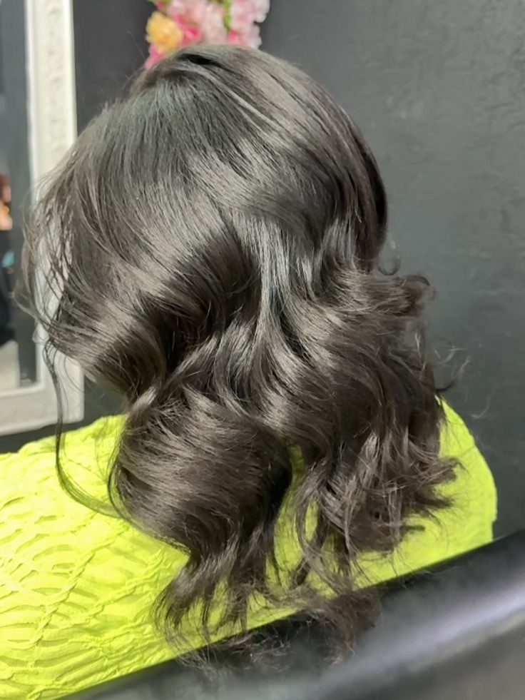 Hair after keratin treatment — smooth and glossy