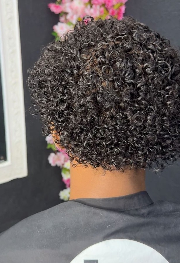 Curly perm result